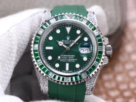 劳li士改装潜航者水鬼‬玩毒货V4版本，采用Eta2836全自动械机‬机芯，男士腕表，硅胶表带，密底，自动机械机芯