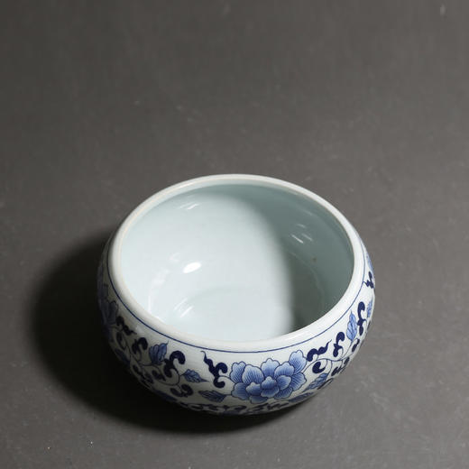 茶道配件-青花缠枝陶瓷茶洗 功夫茶道配件杯洗 商品图1
