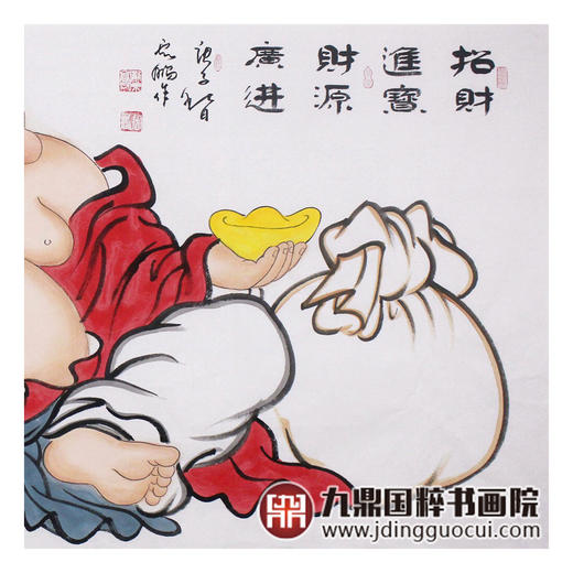 高云鹏《招财进宝财源广进》68*138cm 人物横幅作品 茶室/客厅挂画 商品图5