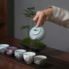 茶杯-陶瓷品茗杯-五大名窑镶银小茶杯 陶瓷功夫茶具汝窑品茗杯套装 商品缩略图2