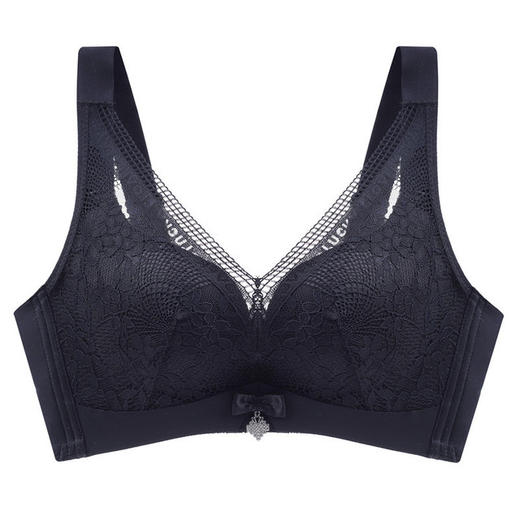 【收副乳聚拢文胸罩】厚薄款聚拢调整型文胸性感收副乳蕾丝胸罩无钢圈四排扣 商品图7