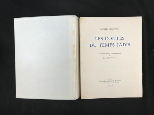 【法语】限量207册8开本！1946年 夏尔·佩罗童话集 玛德琳·卢卡数十幅彩色石版画插图 散页装带书匣 商品图2