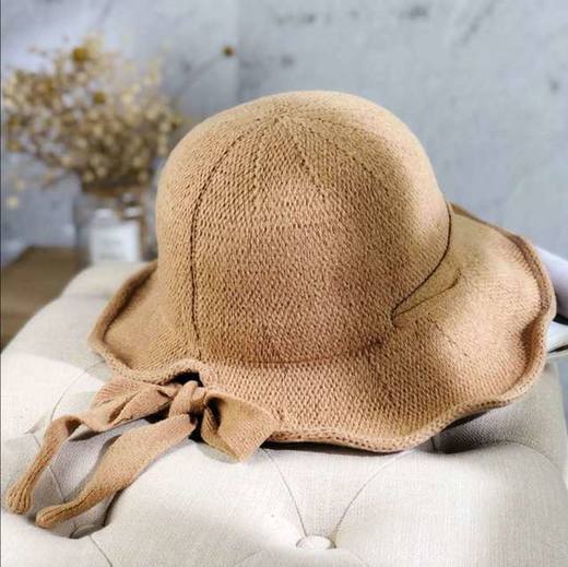 【日系针织渔夫帽】秋冬新款韩版时尚百搭帽子女遮阳保暖毛线帽盆帽 商品图9