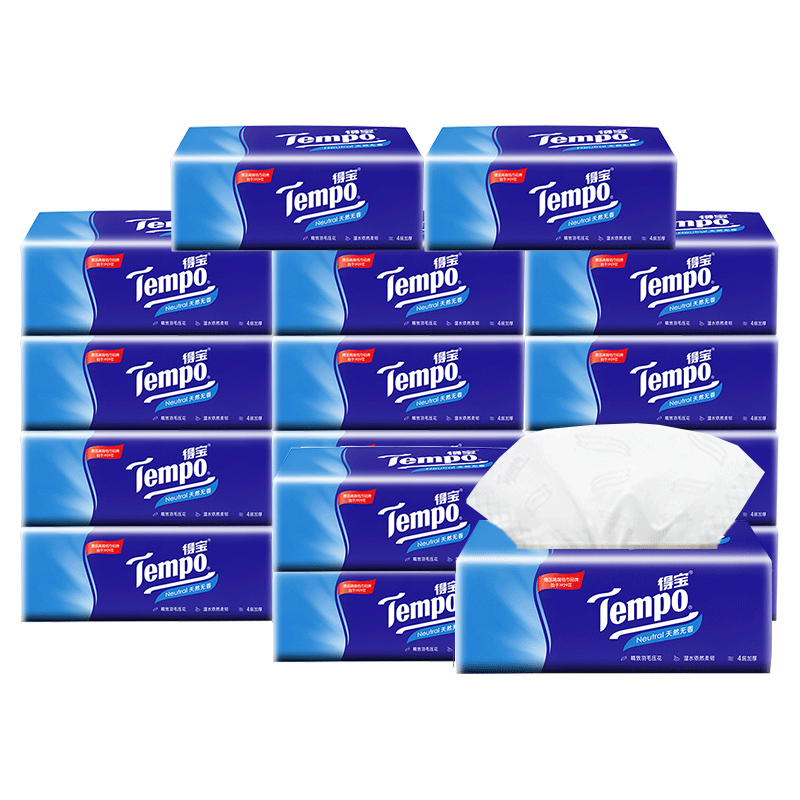 得宝抽取式面巾纸(天然无香) 易好
