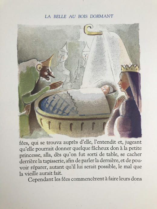【法语】限量207册8开本！1946年 夏尔·佩罗童话集 玛德琳·卢卡数十幅彩色石版画插图 散页装带书匣 商品图9