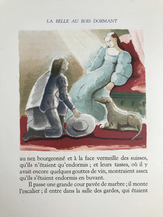 【法语】限量207册8开本！1946年 夏尔·佩罗童话集 玛德琳·卢卡数十幅彩色石版画插图 散页装带书匣 商品图10