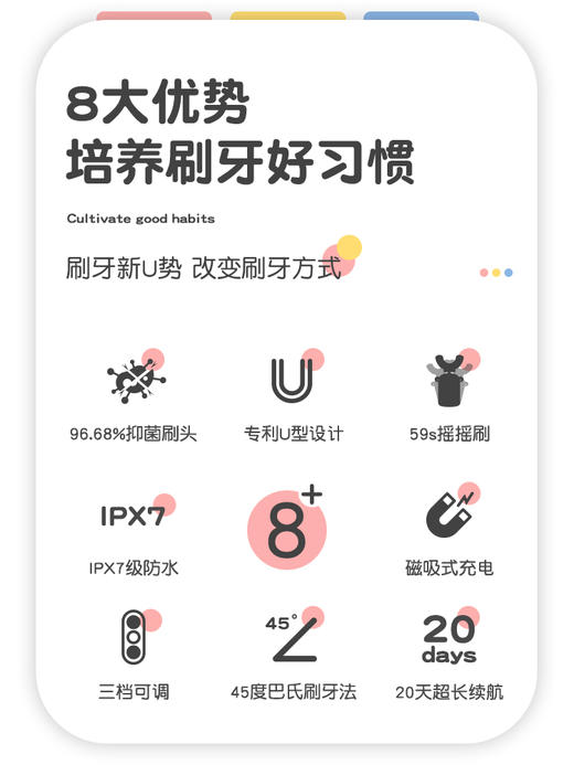 bgp(e2) 懒贝贝 U型牙刷 小羊版 商品图5
