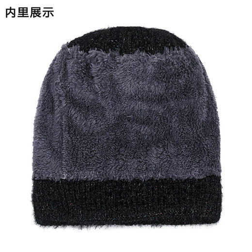 【韩版时尚百搭】冬季毛线帽子女ins钻石加厚护耳骑车防风保暖针织帽 商品图3