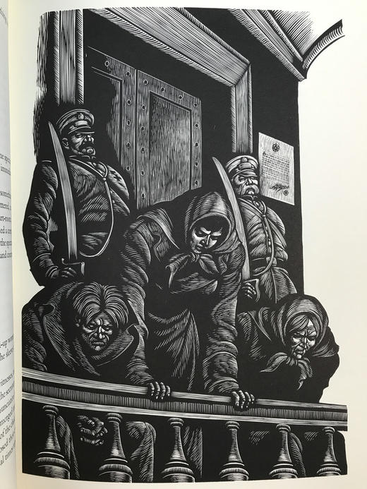 托尔斯泰《复活》 艾肯伯格木版画插图 漆布精装16开 商品图12