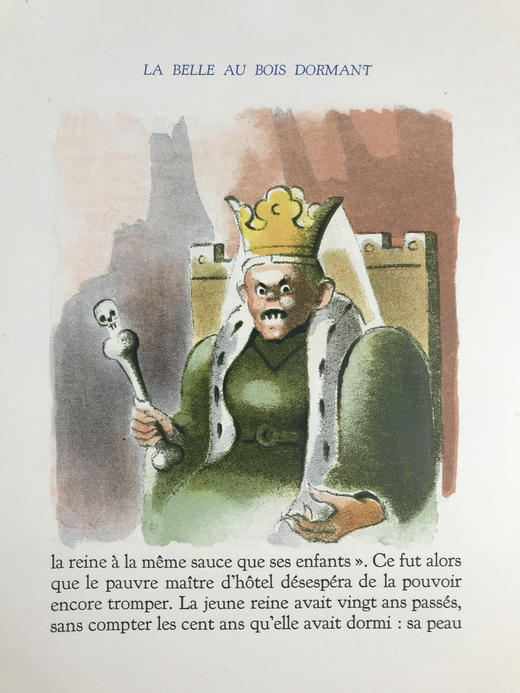 【法语】限量207册8开本！1946年 夏尔·佩罗童话集 玛德琳·卢卡数十幅彩色石版画插图 散页装带书匣 商品图11