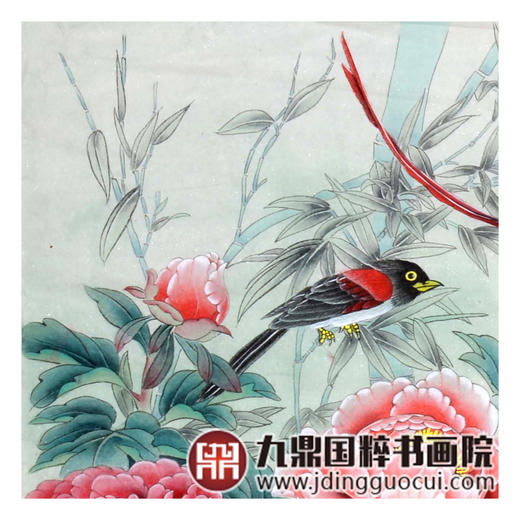 王振兴《富贵吉祥》68*68cm 花鸟斗方作品 餐厅/卧室挂画 商品图4