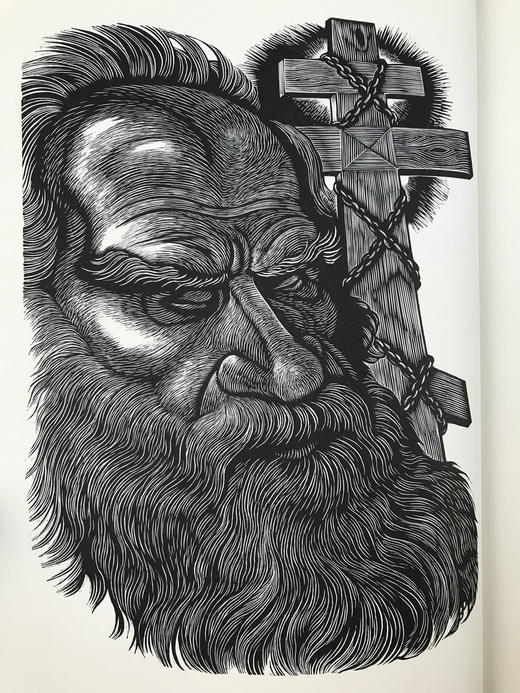 托尔斯泰《复活》 艾肯伯格木版画插图 漆布精装16开 商品图2