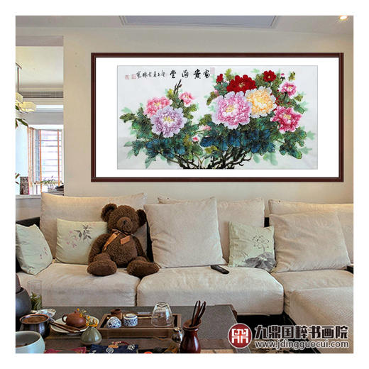 高云鹏《富贵满堂》68*138cm 花鸟横幅作品 卧室/客厅挂画 商品图3