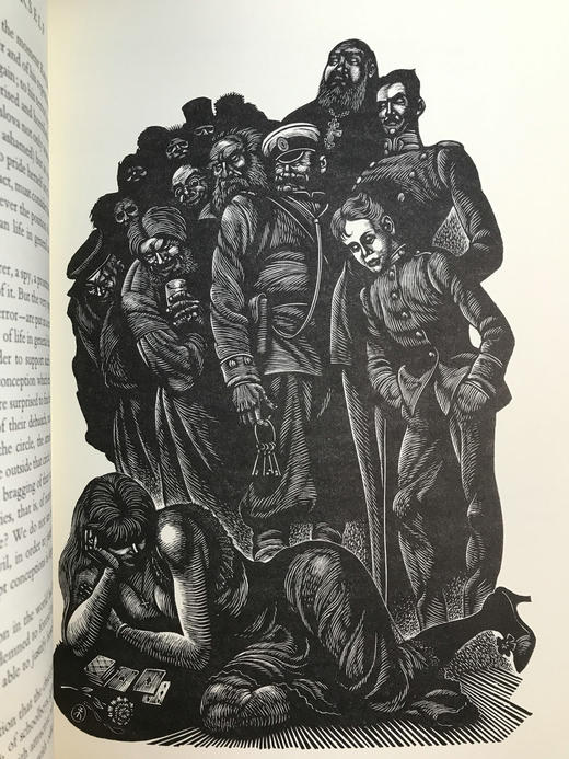 托尔斯泰《复活》 艾肯伯格木版画插图 漆布精装16开 商品图8