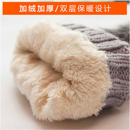 【韩版时尚毛球帽】冬季潮ins时尚百搭毛球帽加厚护耳骑车保暖针织帽 商品图1