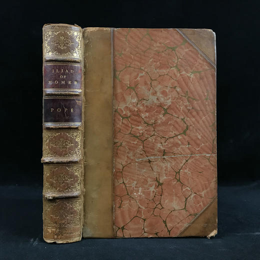 工坊特装本！1891年 荷马史诗《伊利亚特》 亚历山大·蒲柏译本 弗拉克斯曼70余幅版画插图 真皮精装大32开 商品图0