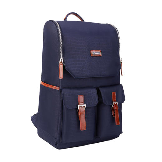 外交官 时尚休闲双肩包 深蓝色 YH-752L 商品图1