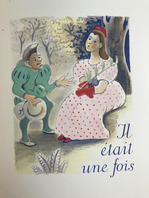 【法语】限量207册8开本！1946年 夏尔·佩罗童话集 玛德琳·卢卡数十幅彩色石版画插图 散页装带书匣 商品图13