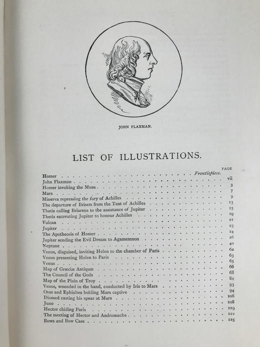 工坊特装本！1891年 荷马史诗《伊利亚特》 亚历山大·蒲柏译本 弗拉克斯曼70余幅版画插图 真皮精装大32开 商品图8