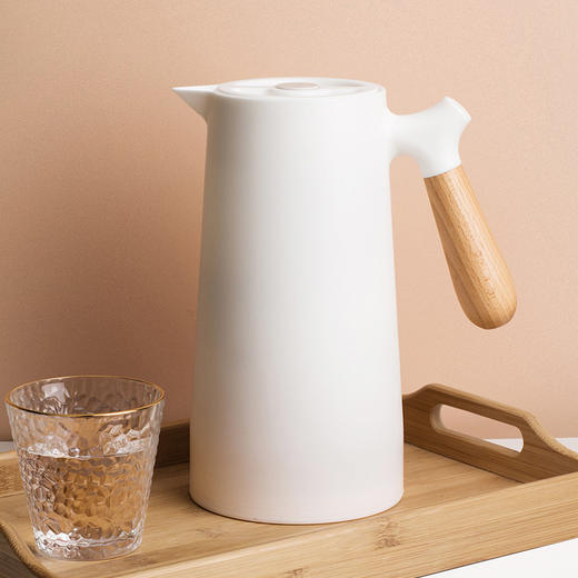 【北欧风简约保温水壶】24小时持续保温！1000ml大容量真空玻璃内胆，便携小型家用办公保温水壶！ 商品图1