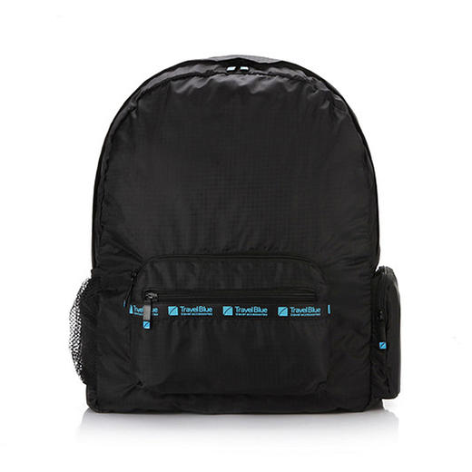 蓝旅 黑色轻便折叠背包男女双肩背包 050 商品图3
