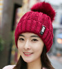 【韩版时尚毛球帽】冬季潮ins时尚百搭毛球帽加厚护耳骑车保暖针织帽 商品缩略图0