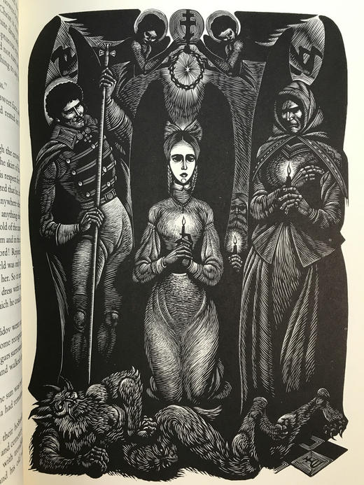 托尔斯泰《复活》 艾肯伯格木版画插图 漆布精装16开 商品图11