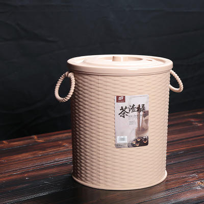 茶桶茶渣桶排水桶带盖塑料垃圾桶家用茶台水桶大号泡茶废水桶 商品图3