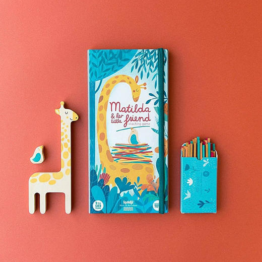 西班牙 Londji长颈鹿和她的小朋友堆叠游戏 商品图0