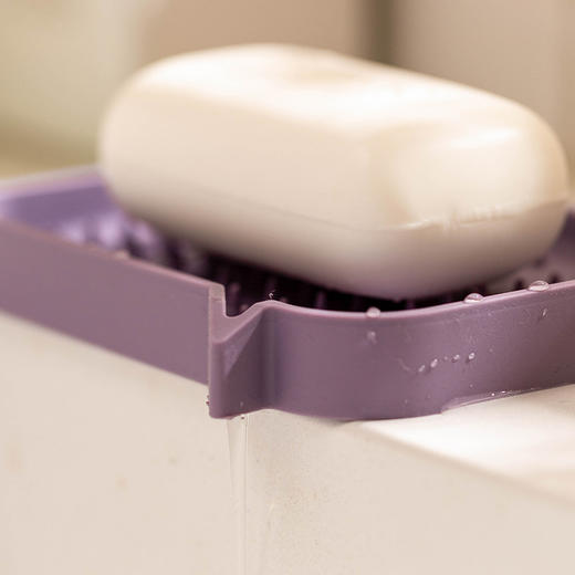 摩登主妇北欧硅胶肥皂盒沥水个性可爱卫生间小创意浴室家用香皂架 商品图3