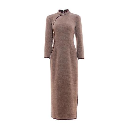 SML-193冬款水貂绒内里加厚小香风改良旗袍 商品图4