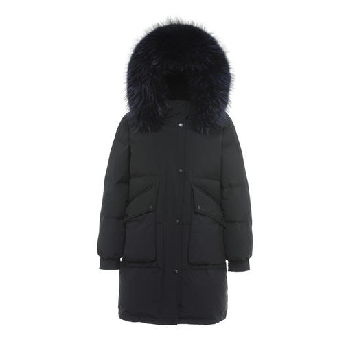 上海旗袍厂FF-181韩版大码女冬装胖mm加肥加大貉子毛领中长款羽绒服外套潮181 商品图4