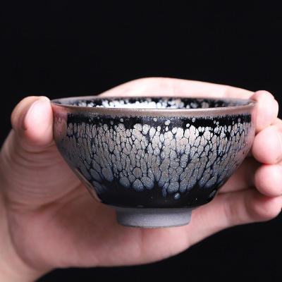 建窑铁胎油滴建盏茶杯盏主人杯大号单杯天目盏建盏陶瓷杯个人 商品图1