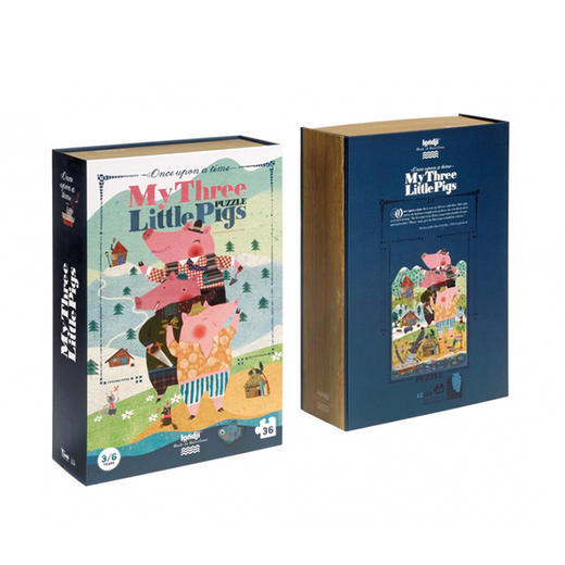 西班牙 Londji童话系列之三只小猪36片不规则拼图 商品图1
