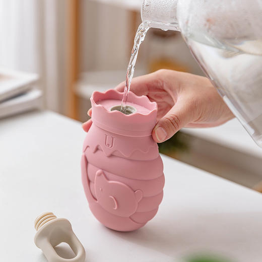 摩登主妇热水袋注水可爱毛绒女生小号暖肚子暖手宝热敷防爆暖水袋 商品图2