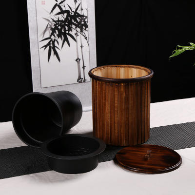 茶桶茶渣桶排水桶带盖塑料垃圾桶家用茶台水桶大号泡茶废水桶 商品图1