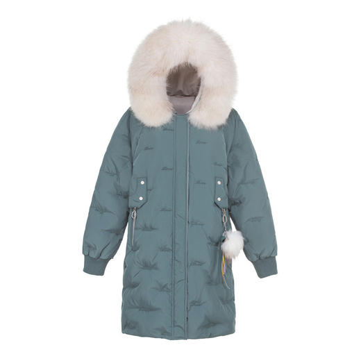 上海旗袍厂FF-169大码女装胖mm加肥加大貉子毛领加厚中长款羽绒服外套169 商品图4