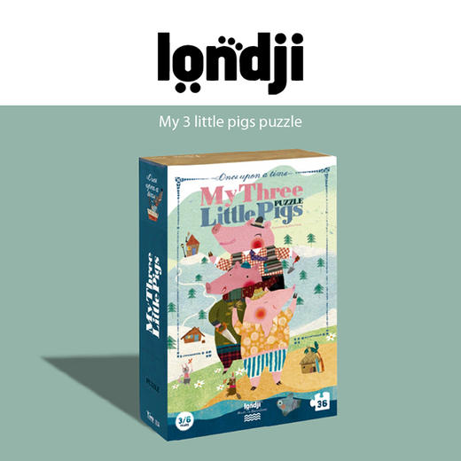 西班牙 Londji童话系列之三只小猪36片不规则拼图 商品图3