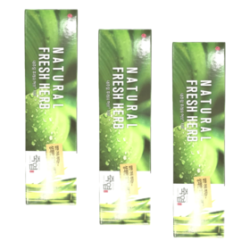 [3捆绑]LG 竹盐清新草本牙膏160g*3【中】