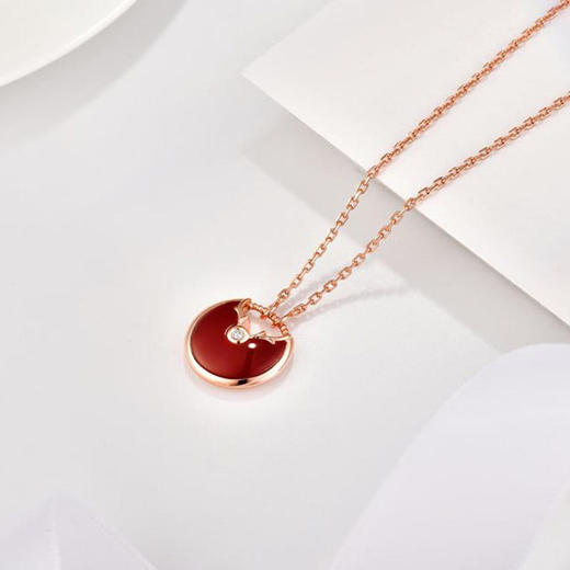 Gloire/古名 S925银一路有你玛瑙钻石项链SAC002 商品图2