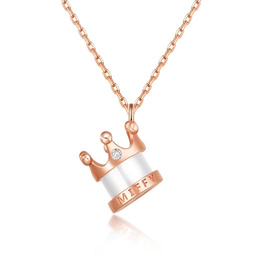 Gloire/古名S925银皇冠钻石坠链SAC003 商品图0