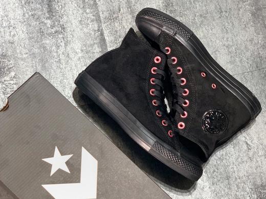 Converse All Star 匡威麂皮黑粉高帮 商品图0