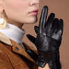 JM-BW014进口羊皮秋冬加厚保暖款时尚兔毛毛球女式真皮手套 商品缩略图2