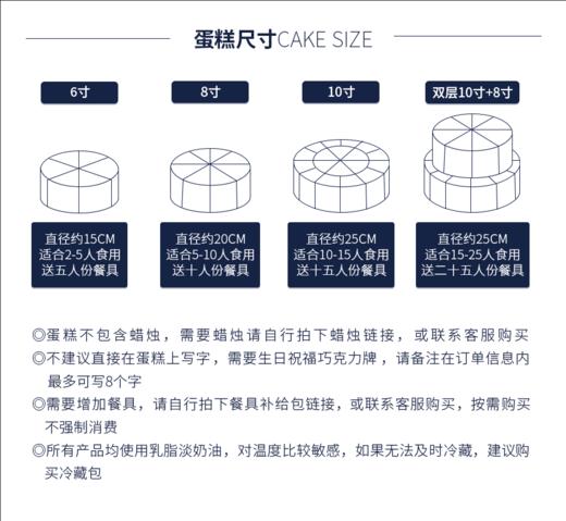 蛋糕尺寸及配送说明 商品图0