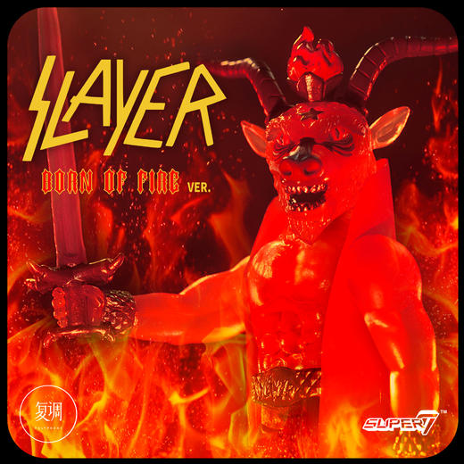 现货 Super7 Slayer Born of Fire金属乐队 复古挂卡潮玩 商品图0