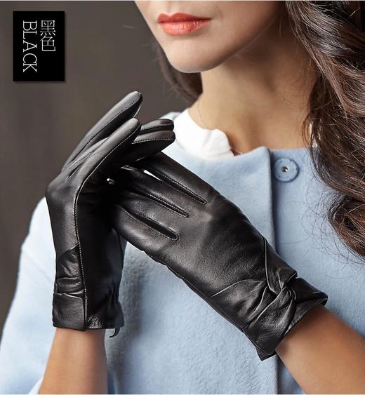 JM-22 秋冬新款进口羊皮保暖防晒防滑时尚女士真皮手套 商品图0