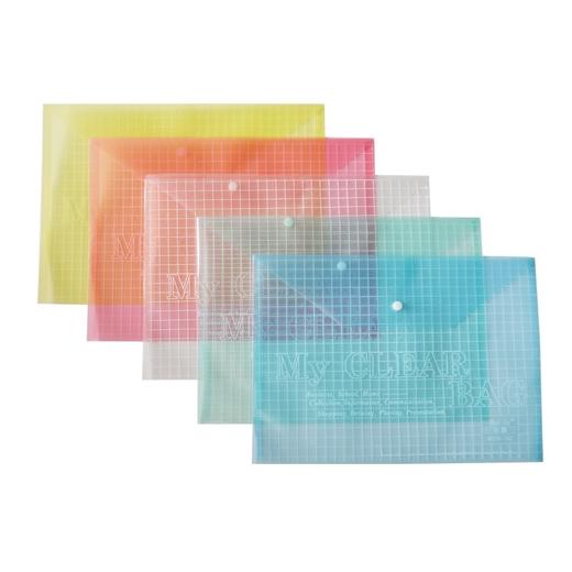 红杰18C厚a4钮扣按扣文件袋透明塑料档案资料袋材料袋文件夹加厚文档收纳袋子20个/包 商品图6