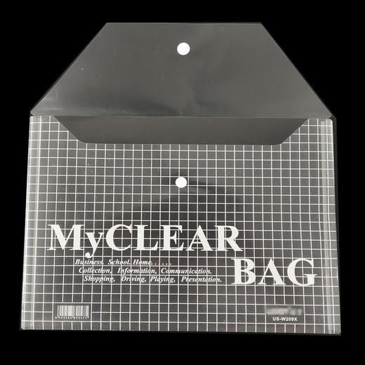 红杰18C厚a4钮扣按扣文件袋透明塑料档案资料袋材料袋文件夹加厚文档收纳袋子20个/包 商品图3