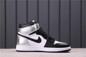 乔丹/Air Jordan aj1 乔丹1代 乔1高帮Air Jordan 1 High OG WMNS “Silver Toe” 货号：CD0461-001      乔1高帮黑银
