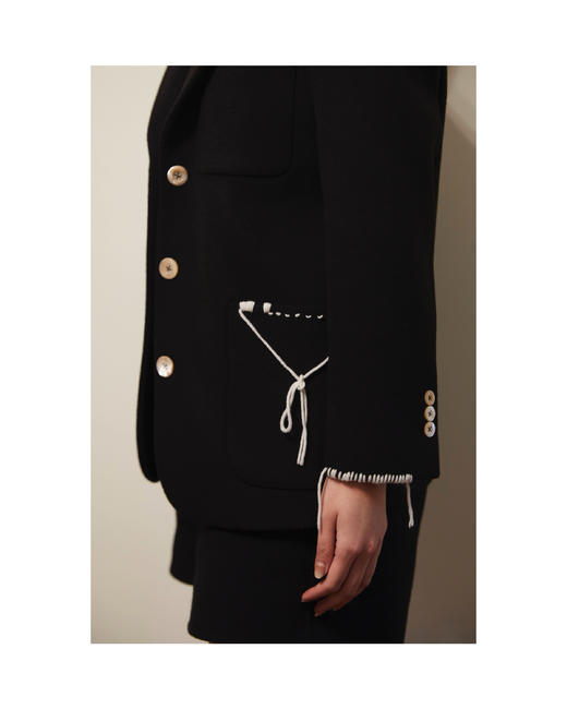 廓形羊毛西裝（black） 商品图7